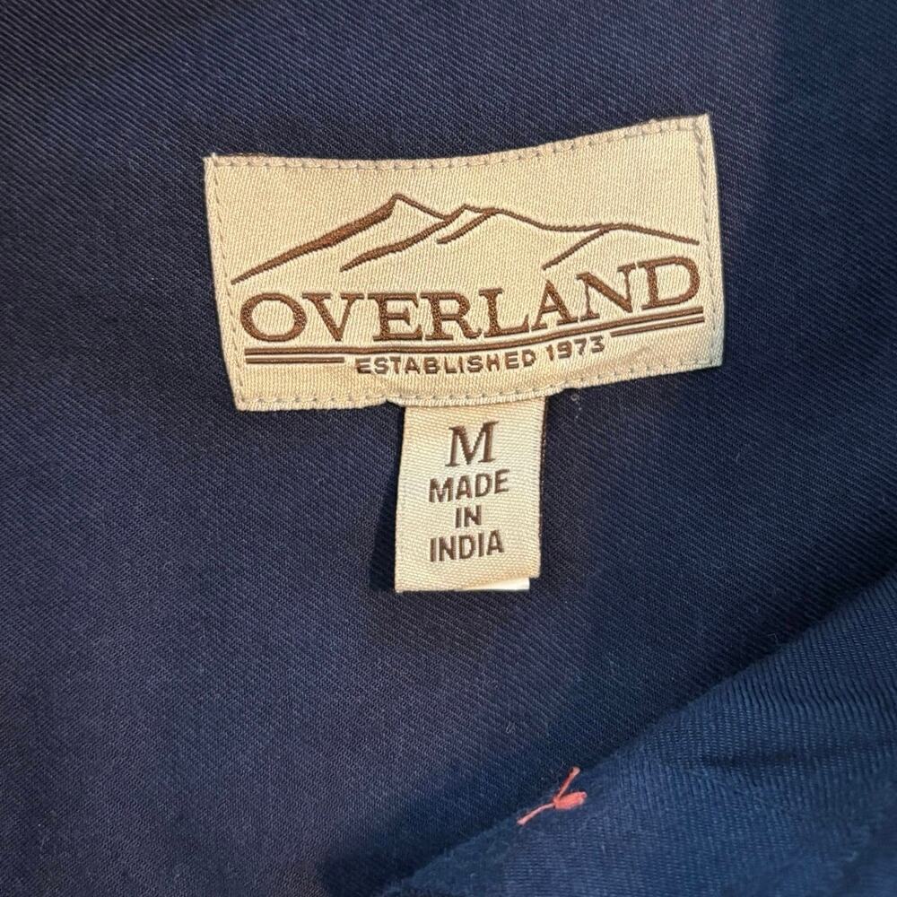 Overland Size M Maya Cotton Blend Shirt Style 34223 Aztec Southwest Embroidered - Picture 4 of 4